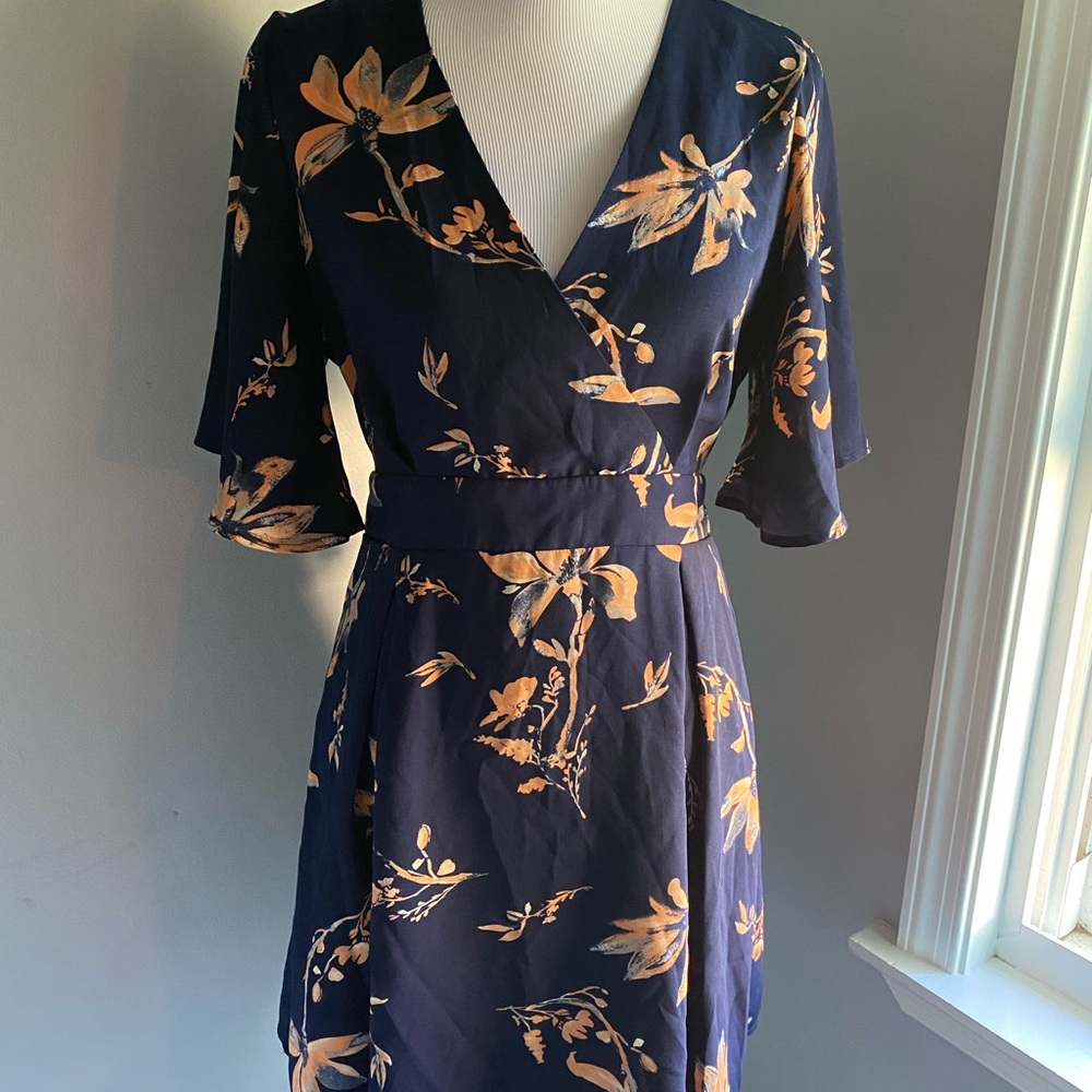 Navy Blue wrap dress
